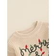 thumbnail image 4 of Bagilaanoe Baby Boy Girl Christmas Sweater for Infant Long Sleeve Embroidery Pullover 3M 6M 9M 12M 18M 24M 3T Toddler Warm Jumpers Tops Fall Loose Knitwear, 4 of 6