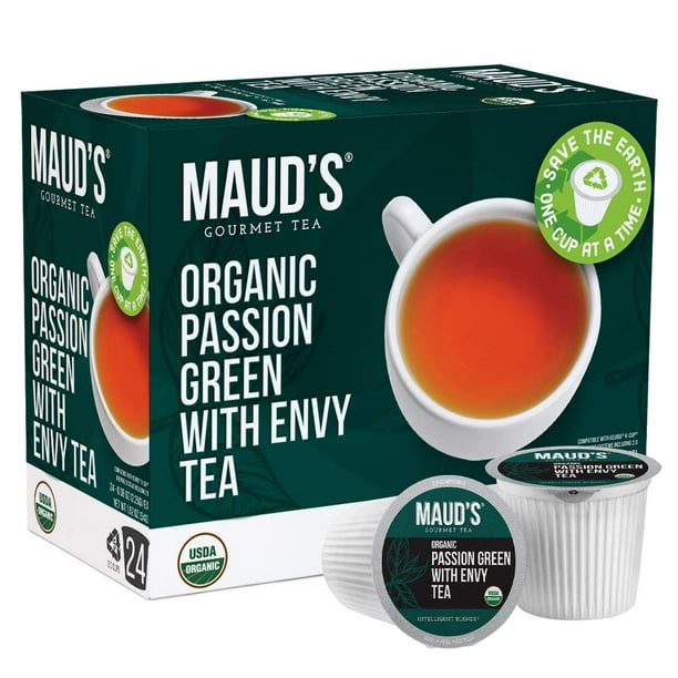 Maud's Organic Green Tea Passion (Passion Green With Envy Tea), 24ct