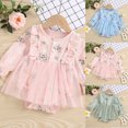 thumbnail image 5 of Mnyotv Floral Rompers Baby Girl Fall Clothes Long Sleeve Rompers Dress Cute Bodysuits Newborn Girls Outfits Size 6-12 Months, 5 of 5