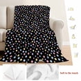 thumbnail image 5 of Colorful Polka Dot Blanket Soft Cozy Warm Throw Blanket for Couch, Plush Fuzzy Flannel Fleece Blankets for Sofa, Modern Minimalist Geometric Black Bed Blankets Lightweight Gifts for Women, 40"x50", 5 of 9