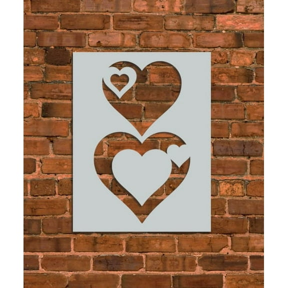 Hearts Valentine's Stencil