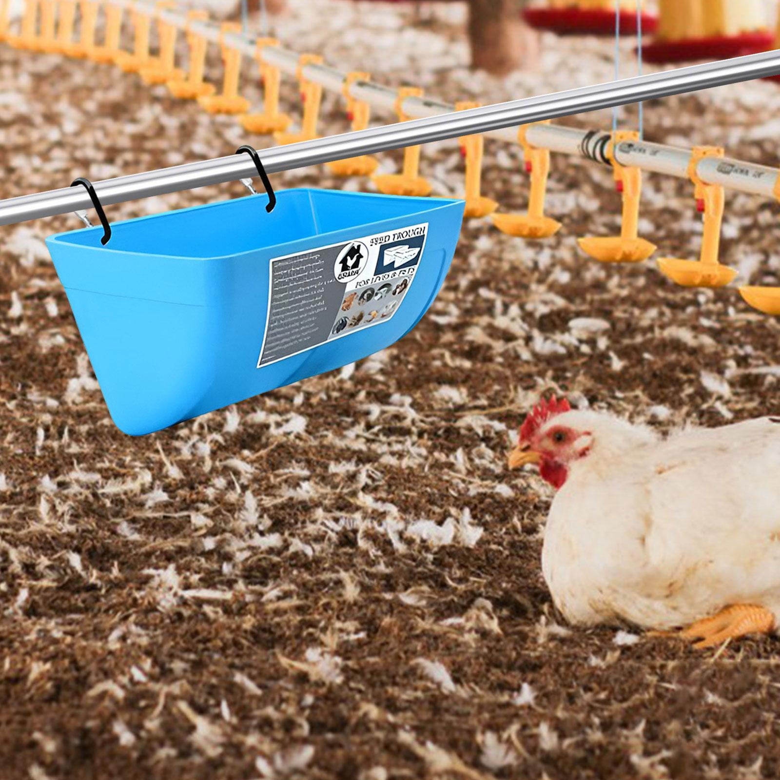 perfeclan Waterer, Bucket, Feeding Trough, Feeding Bowl, Automatic Feeder, Hanging Fence, Feeding Trough for Cats, Piglets, Hamsters, Small Animals Outdoor Black