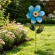thumbnail image 5 of Estaca decorativa para jardín metálico exterior y centrifugadora de viento • Adorno de jardín de hierro con flores • Decoración de jardinería con pétalos giratorios para patio, césped y patio, 5 of 6