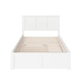 thumbnail image 6 of AFI Madison King Size Platform Bed with Footboard & Twin XL Trundle, White, 6 of 7