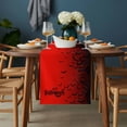 thumbnail image 2 of Halloween Table Runner - 72 Inch Long, Kitchen Dining Table Runner Dresser Scarves, Fall Horror Spooky Bats Gradient Black Red Farmhouse Decor for Coffee Tables Wedding Party Banquet, 2 of 8
