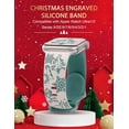 thumbnail image 2 of TOYOUTHS Christmas Engraved Silicone Band Compatible with Apple Watch Band for Women38/40/41/42/44/45/46/49mm, Holiday Soft Silicone Sport Strap for iWatch Ultra SE Series 10 9 8 7 6 5 4 3, 2 of 6