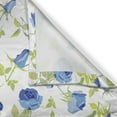 thumbnail image 3 of Ambesonne Green Flower Kitchen Curtains, Ornate Rose Buds, 55"x39", Blue Pale Green White, 3 of 3