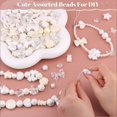 thumbnail image 4 of Assorted 170-230PCS White Acrylic Beads for Bracelet Making, Flower Bow Butterfly Candy GummyBear Aesthetic Bracelet Charms,Cute Beads for Jewelry Making DIY Necklace Keychain Phone Charm, 4 of 6