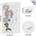 thumbnail image 3 of Dreamtimes Vintage Floral Carriage Bath Towels Set 1 Bath Towel 1 Washcloth Extra Absorbent 100% Cotton Towels, Super Soft Bathroom Towels for Home, Hotel, 3 of 7
