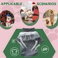 thumbnail image 3 of GASTROPOD Dog Sweater,Gray Turtleneck Knit Dog Clothes,Lace Bib Autumn Winter Warmth Dog Clothes for Small Dogs,Style2, 3 of 7