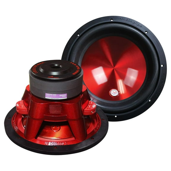 Audiopipe 12″ Woofer “Eye Candy Red” Aluminum Cone 800W RMS/1600W Max, Dual 4 Ohm Voice Coils