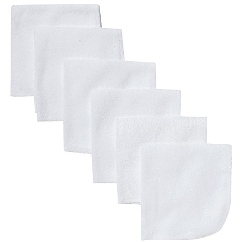 Gerber Washcloth, White, 6Count
