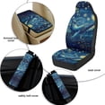 thumbnail image 6 of Xixirimido Automotive Seat Covers for Cars Trucks and SUVs Car Seat Covers for Front Seats with Car Seatbelt Covers & Armrest Box Cover, Set of 5, Blue Whale Starry Night, 6 of 8