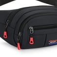 thumbnail image 3 of Riñonera  Bandolera Deportiva  Bandolera para Hombre Y Mujer  Mochila para Correr Y Fitness  Bandolera (107 Negro), 3 of 9