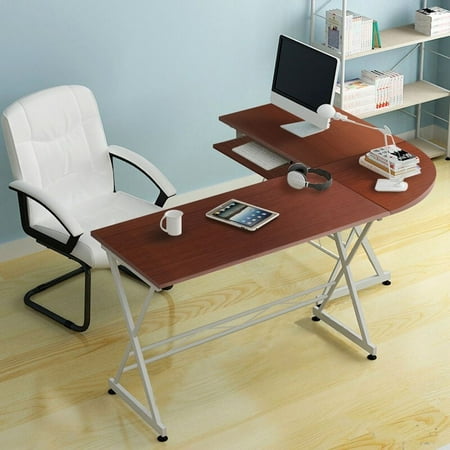 Ktaxon L-Shaped Corner Computer PC Desk Laptop Table Wood ... on {keyword}