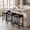 Black, variant on 26 Inch Counter Height Bar Stool, Modern Saddle Seat with Thick Padded Faux Leather, Durable Black Metal Frame & Footrest, for Kitchen Island or Dining Room, Black