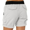 thumbnail image 5 of Simua Women's Summer Cargo Shorts Color Blcok Multi Pocket Drawstring Elastic Waist Shorts, 5 of 8