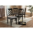 thumbnail image 5 of Baxton Studio Mael Modern and Contemporary Grey Fabric Upholstered Espresso Brown Finished Wood Dining Chair (Set of 4), 5 of 7