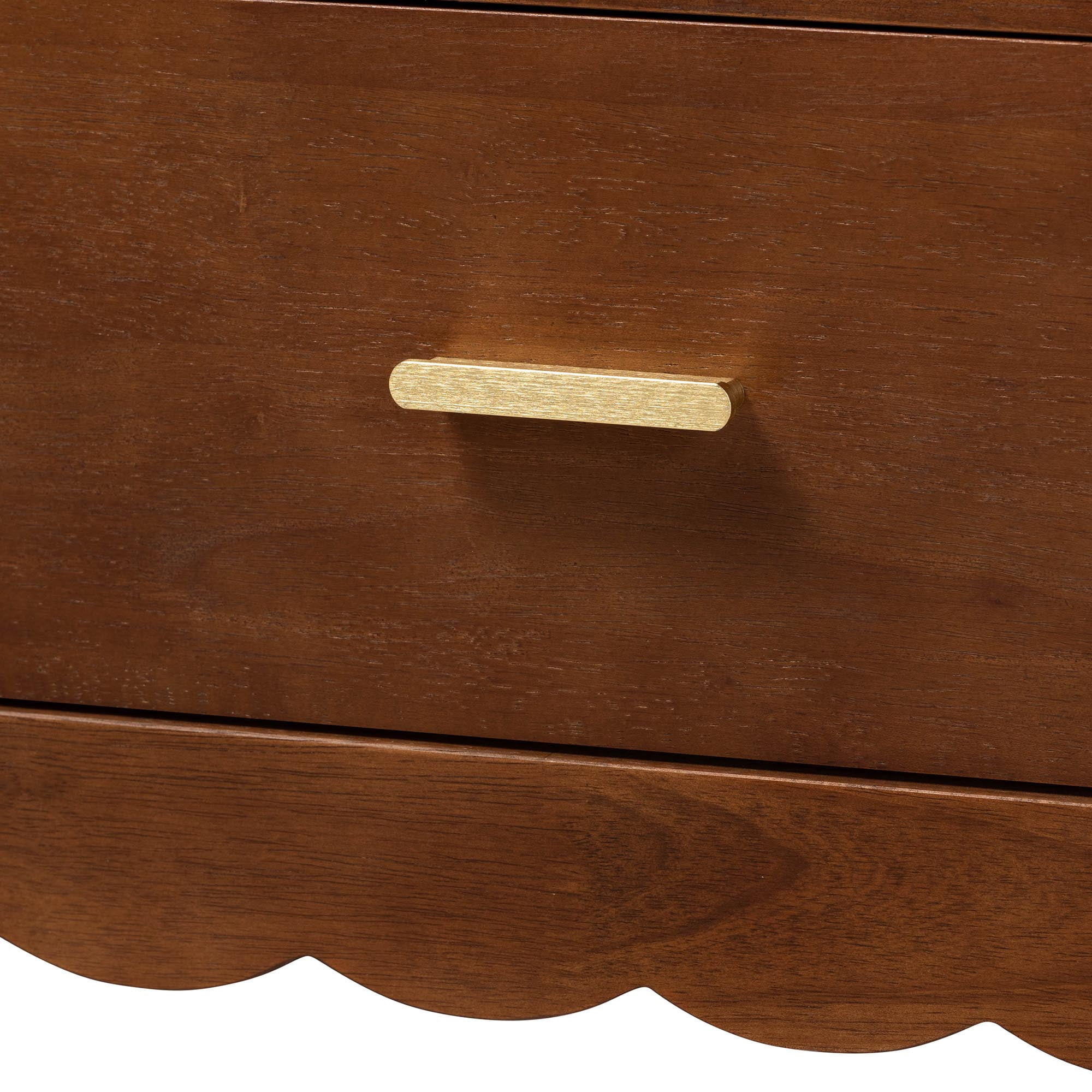Baxton Studio Danette Modern Bedroom Set, 5-Piece, Queen, Walnut Brown