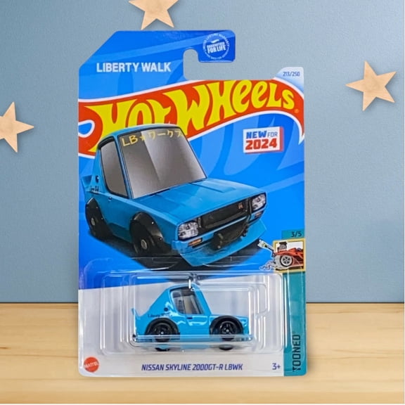 Hot Wheels Nissan SKyline 2000GT-R LBWK 213/250 Tooned 3/5 Blue Liberty Walk