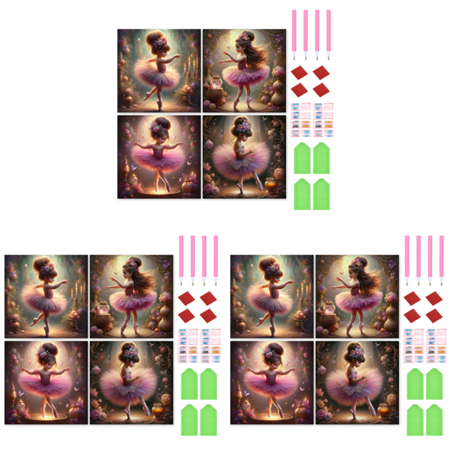 4 Uds 5D DIY Taladro Kit Del Arte 30x30cm