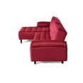 thumbnail image 4 of Sala Modular Sofá Cama De Lino Rojo Modelo Mosley, 4 of 7