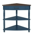 thumbnail image 3 of Aukfa 3 Tier Corner Table with Drawer, Triangle End Table for Entryways, Hallways, and Small Spaces, Navy Blue, 3 of 8