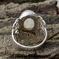 thumbnail image 6 of Womens Moonstone Ring Niello Geometric Jewelry Elegant Statement Accessory European Style Copper Filigree Glow, 6 of 9