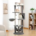 thumbnail image 1 of Luxury Pet Cat Tree House Condo Furniture Multi-Layer Cat Tower with Ladder Natural Sisal Scratching Post Climbing Jumping Toy ShopWise Round, 1 of 21