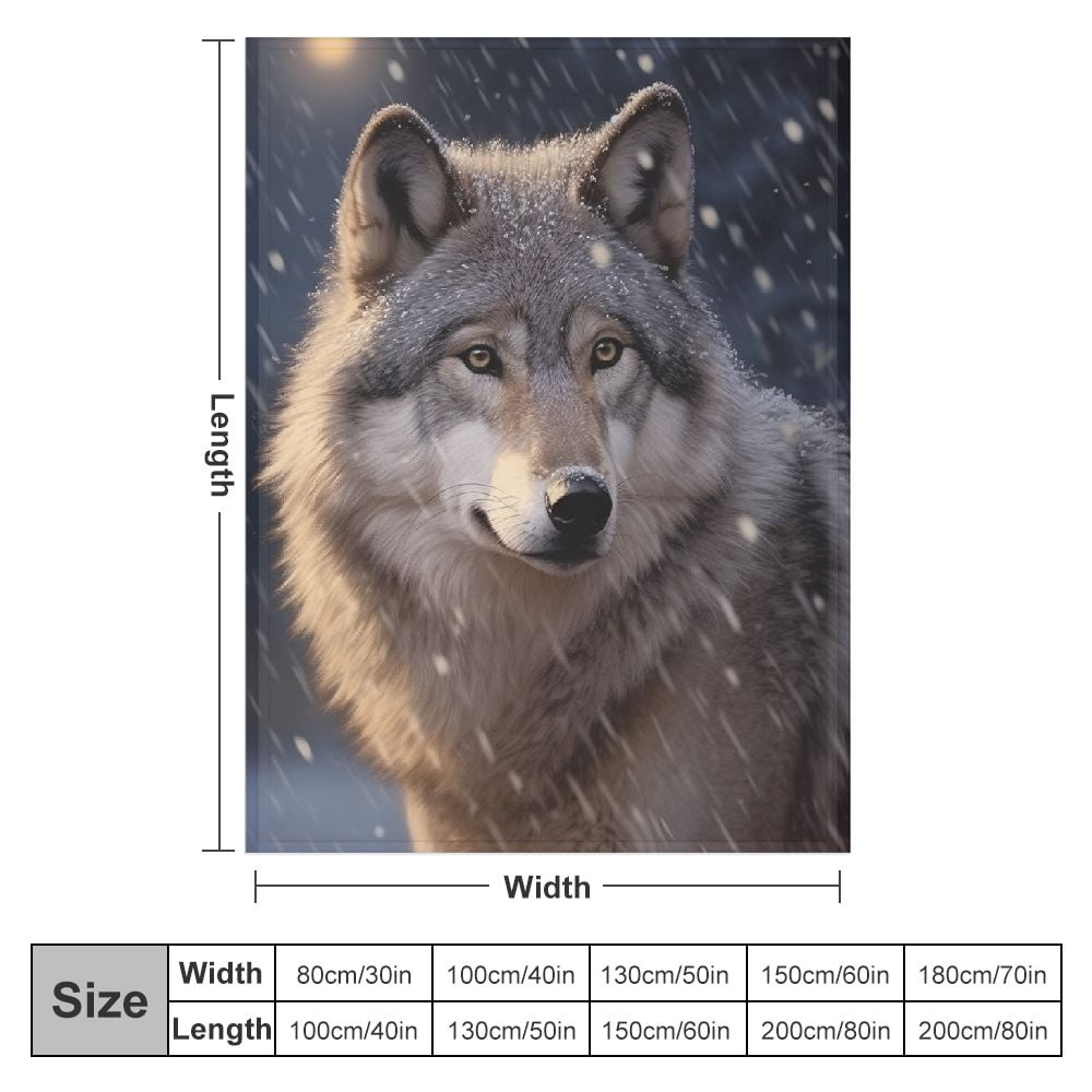 ARISTURING  Lone Wolf Blanket for Bed, Queen Size Wolf Throw Blanket for Women, Men and Kids - Super Soft Plush Wolf Blanket Throw Animal Print Blanket, Blanket for Kids