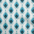 thumbnail image 1 of oneOone Rayon Iris Blue Fabric Ikat Sewing Craft Projects Fabric Prints By Yard 56 Inch Wide, 1 of 5