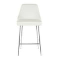 thumbnail image 6 of Marcel Contemporary Counter Stool in Chrome and White Velvet by LumiSource - Set of 2, 6 of 8