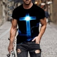 thumbnail image 3 of Men's Christian Religious Bible Shirts Fashion Jesus Cross 3D Print T-Shirt Short Sleeve Funny Graphic Tees Tops, 3 of 5
