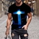 thumbnail image 3 of Camisas para Hombre Impresión Casual Top de Moda, Camisas a Rayas para Hombres Ropa de Pascua para Fiestas Y Diarios, 3 of 5