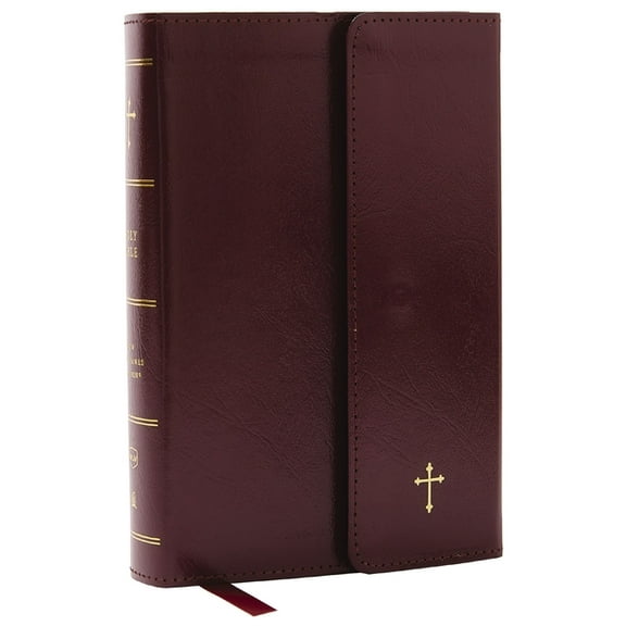 NKJV Compact Paragraph-Style Bible W/ 43,000 Cross References, Burgundy Leatherflex W/ Magnetic Flap, Red Letter, Comfor, (Paperback)