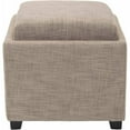 thumbnail image 2 of SAFAVIEH Harrison Rustic Glam Single Tray Storage Ottoman, Stone, 2 of 4