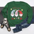 thumbnail image 5 of Pompotops Automne et Hiver Femmes Chandail Imprimé de Noël Col Rond Manches Longues Blouse Unie Hauts Chandails en Molleton, 5 of 5