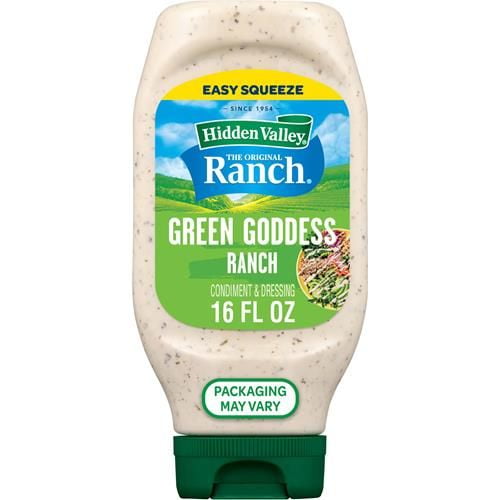 Hidden Valley Green Goddess Ranch Topping And Dressing, 16 Fluid Ounce Bottle - Pack of 2