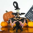 thumbnail image 3 of Halloween Decor Witch Statue – Gothic Halloween Resin Figurine | Retro Dark Fantasy Ornament Display Stand Tray, 3 of 5