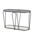 thumbnail image 4 of Gables 1-Shelf Metal Console Table, Black Nickel and Gray, 4 of 7