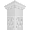 thumbnail image 4 of Ekena Millwork 12"W x 8'H Craftsman Classic Square Non-Tapered Riviera Fretwork Column w/ Crown Capital & Crown Base, 4 of 8