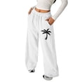 thumbnail image 4 of BOOMNY Girls Linen Pants Wide Leg Summer Beach Pants for Girl Trendy Hawaiian Graphic Elastic Waist Casual Jogger Pant With Pocket, 4 of 4