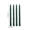 thumbnail image 3 of Spiral Taper Candles for Halloween and Holiday Home Decoration, Dripless Twisted Candlesticks for Dinner Party Green, 3 of 6