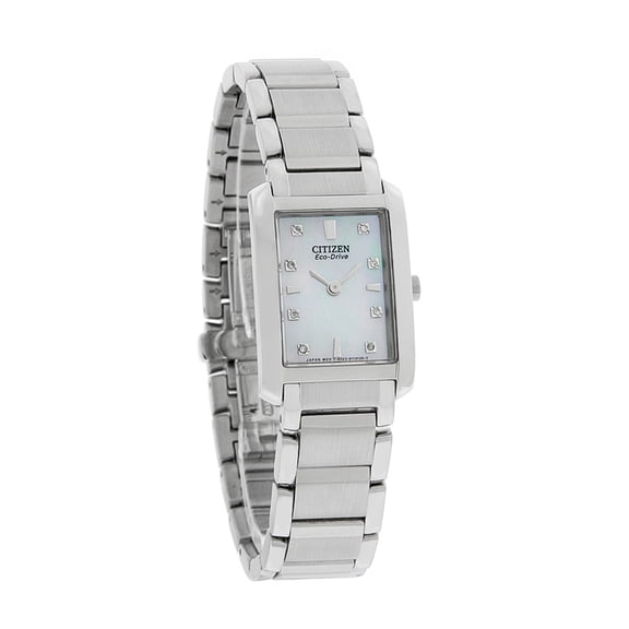 CITIZEN Women's EX1070-50D Eco Drive Rectangular Silver Tone Palidoro Women\\\'s Watch