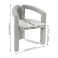 thumbnail image 2 of Grey Vanity Chair Stool, Modern Makeup Chair with Backrest & Handrail, Home Office Desk Chair, Cozy Stool for Small Space Bedroom Living Room, 2 of 19