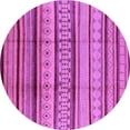 thumbnail image 1 of Ahgly Company Indoor Round Oriental Purple Industrial Area Rugs, 4' Round, 1 of 4