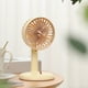 thumbnail image 1 of Ventilador portátil recargable USB - Ventilador de sobremesa de 2 velocidades con inclinación ajustable, 5 aspas para una refrigeración silenciosa y fuerte - blanco, verde, rosa, amarillo, 1 of 7