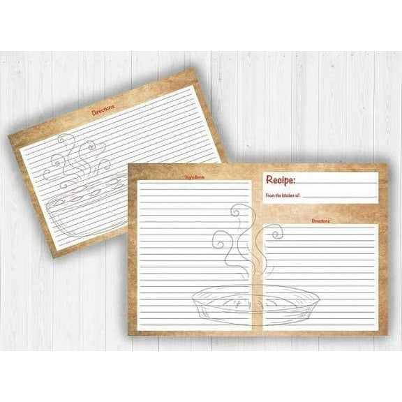 Kitchen Classics Recipe Cards Pink 16pt Matte Card Stock, with 50 Sheets, 4x6 inches