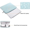 thumbnail image 2 of Mosiso 13.3 inch Laptop Sleeve for MacBook Pro 14 inch M4 M3 M2 M1 Lenovo Dell HP Asus Acer, Protective Neoprene Notebook Bag with Small Case, Mint Green, 2 of 8