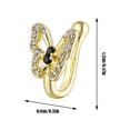thumbnail image 4 of Crystal Butterfly Fake NoseRing Non Piercing Clip On Style NoseRing Nose E8U7, 4 of 9